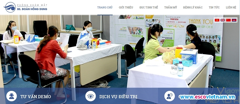 thiet ke website phong kham mat   bacsimat vn