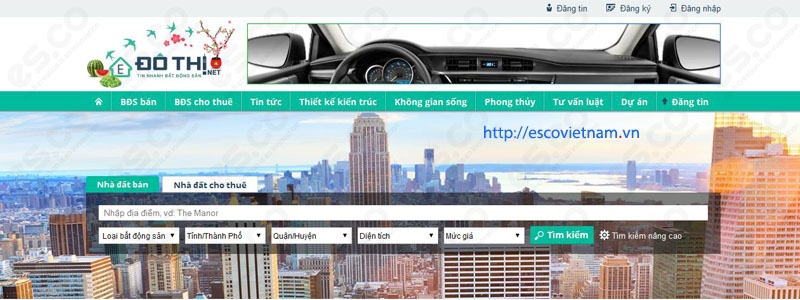 thiet ke website bat dong san   dothi net